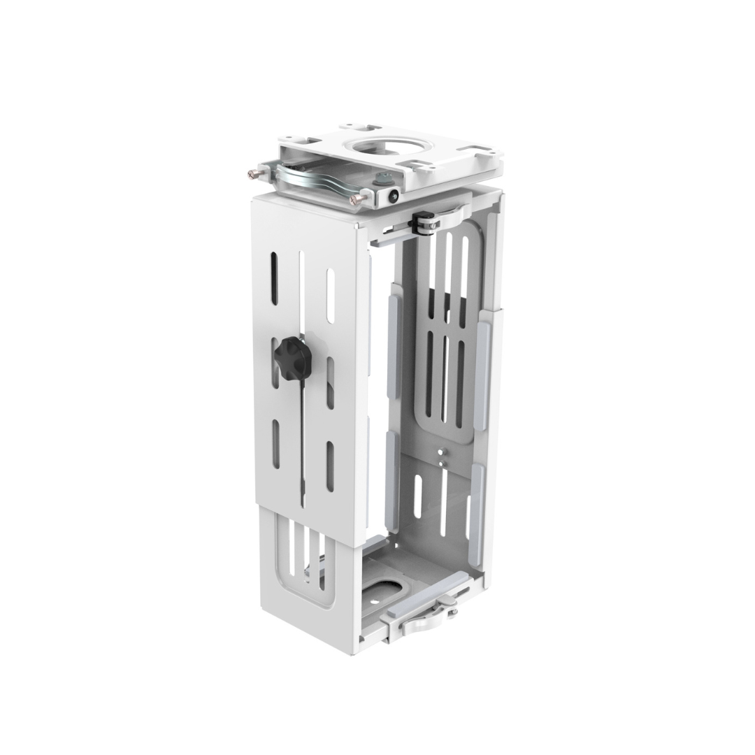 CH101 Adjustable Under Desk CPU Holder - white