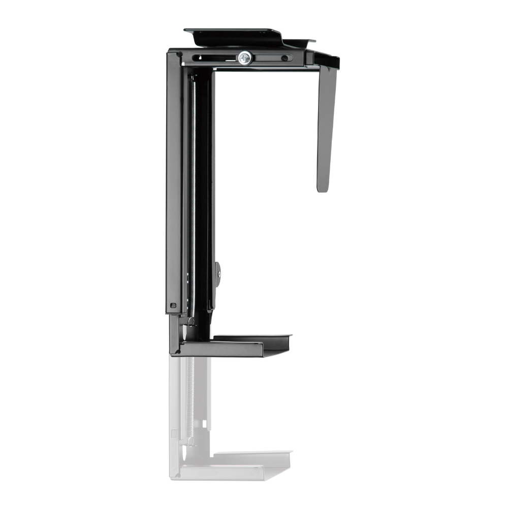 Retractable Computer Mount Ergo Under-Desk Rotating Computer Tower Mount
